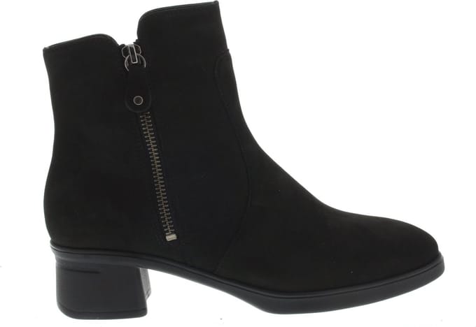 Dames Enkellaars Hartjes Blues Boot Black Zwart - Maat 4