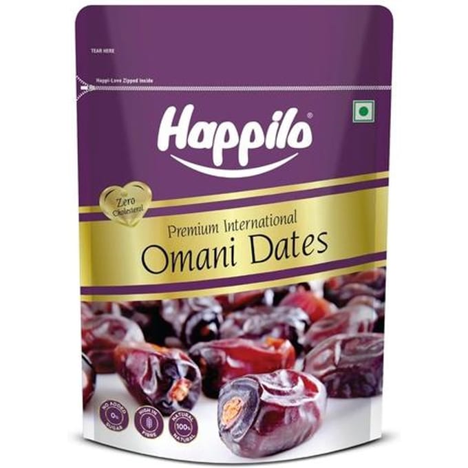 Dattes omanaises internationales Happilo Premium, sachet économique, 680 g beige