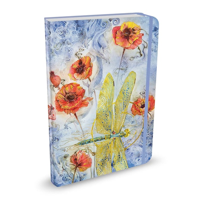 Peter Pauper compacte notitieboek - Indigo Dragon Fly - met elastieksluiting - 13x18 cm