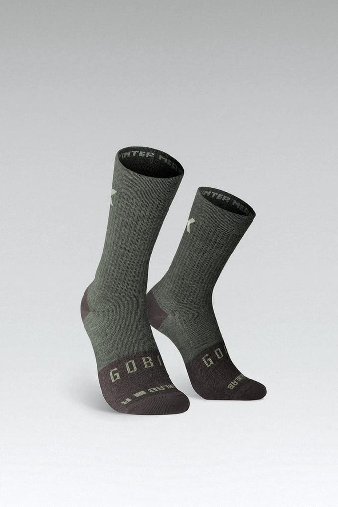 Gobik Fietssokken Winter Merino Unisex Olive - S/M