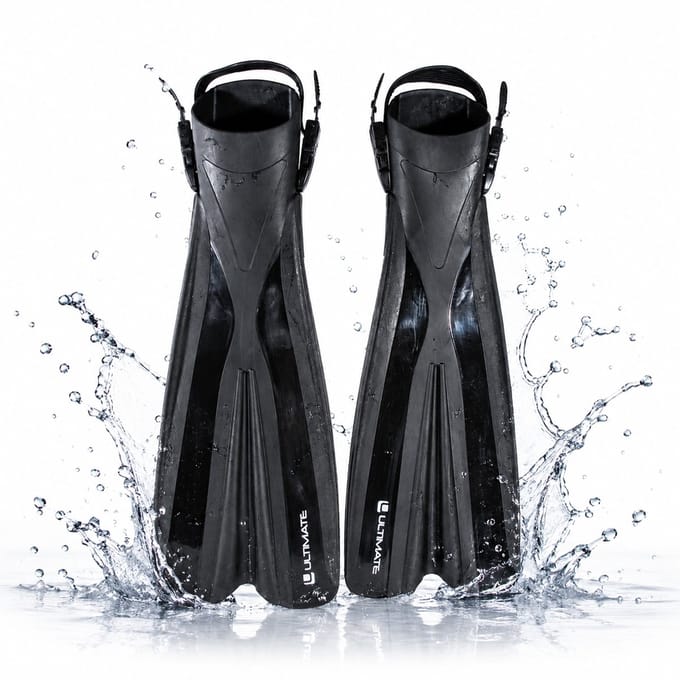 Ultimate Bellyboat Fins - One Size Fits All - Flippers