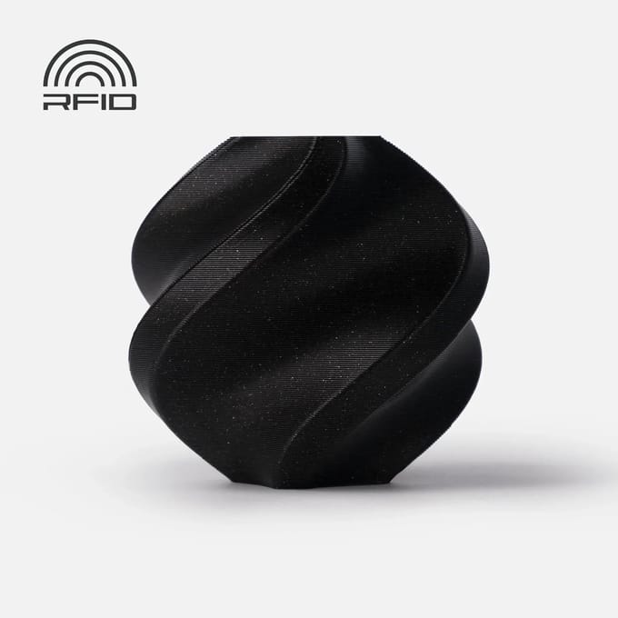 Bambu Lab PLA Sparkle - Sparkle Onyx Black (Zwart) - 1.75mm - 1kg - met spoel