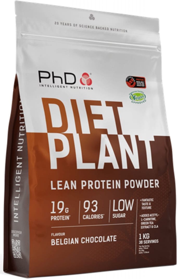 PhD Diet Plant Protein (1000g) Belgian Chocolate - Eiwitten - Veganistisch eiwit