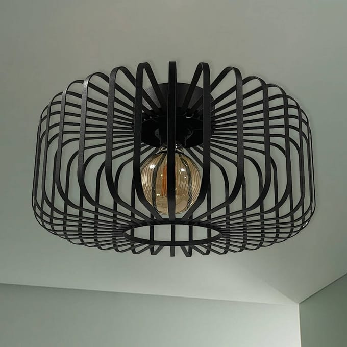 Bamyum Plafondlamp Vertigo Cage Metalen Zwart Moderne Lamp