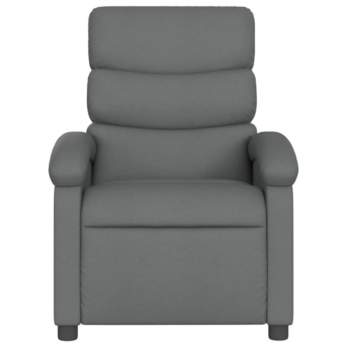 vidaXL - Relaxfauteuil - donkergrijze - stof