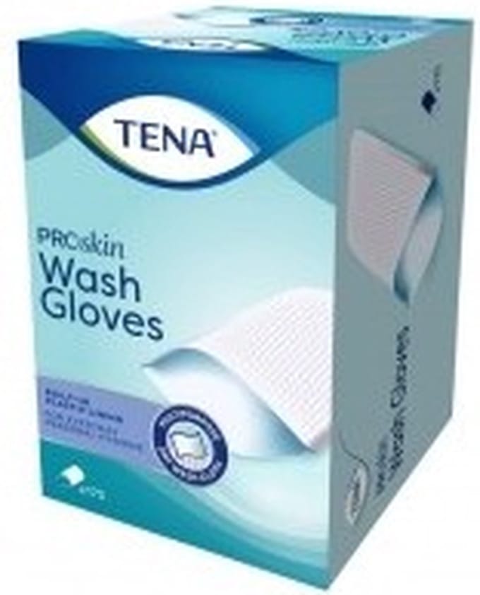 Tena Wash Glove - 1 pak van 50 stuks