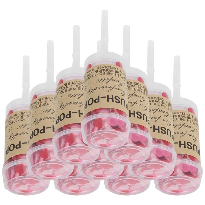 10 stuks Push Pop Confetti Poppers Kanon Bruiloft Afstuderen Geslacht Onthulling Verjaardagsfeest Benodigdheden white