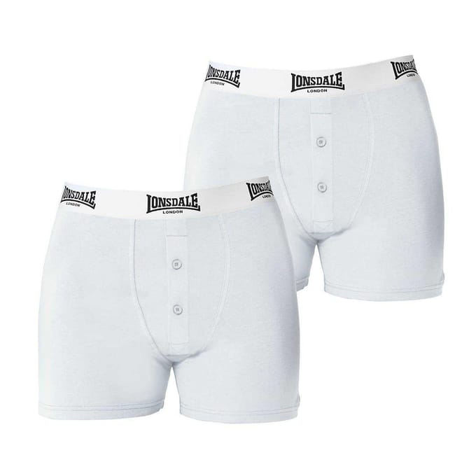 Lonsdale Boxershorts voor heren (Set van 2) (Wit)