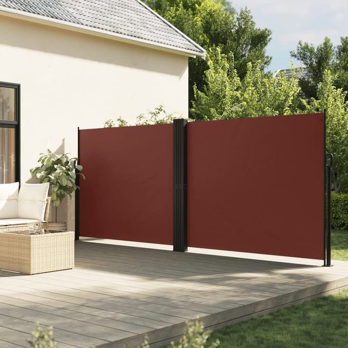 vidaXL - Windscherm - uittrekbaar - 180x1000 - cm - bruin