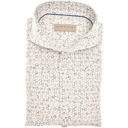 John Miller Overhemd Vintage Duo-Tone Linen Blend Licht Groen / male