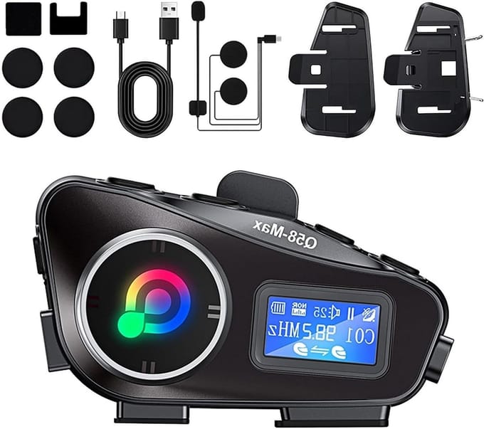 Motorhelm Oortelefoon - Helm Headset - Motor Communicatie - Dubbele Chip 5.3 - 500 Meter - Zwart