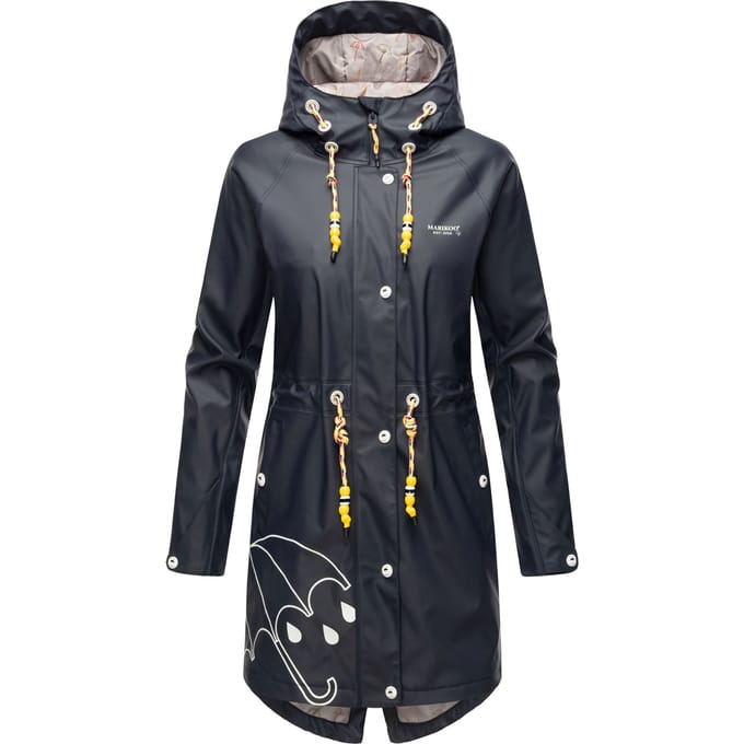Marikoo dames regenjas – Dancing Umbrella, waterdicht met capuchon