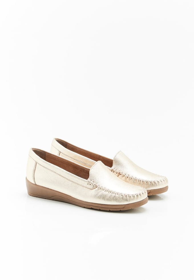 Damart - Mocassins met sleehak Amortyl - Dames - Goudkleur - 40