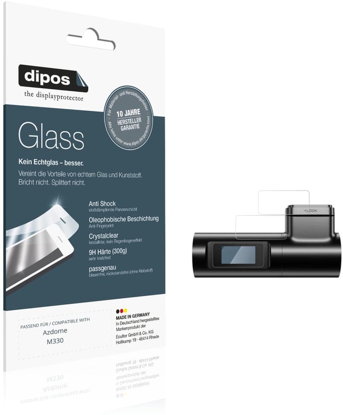dipos – 2x Pantserfolie geschikt voor Azdome M330 | 9H Screenprotector