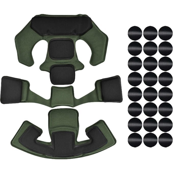 Memory Foam Helmpads Beschermende kussenmat Vervanging voor Team Wendy Helmaccessoires legergroene kleur