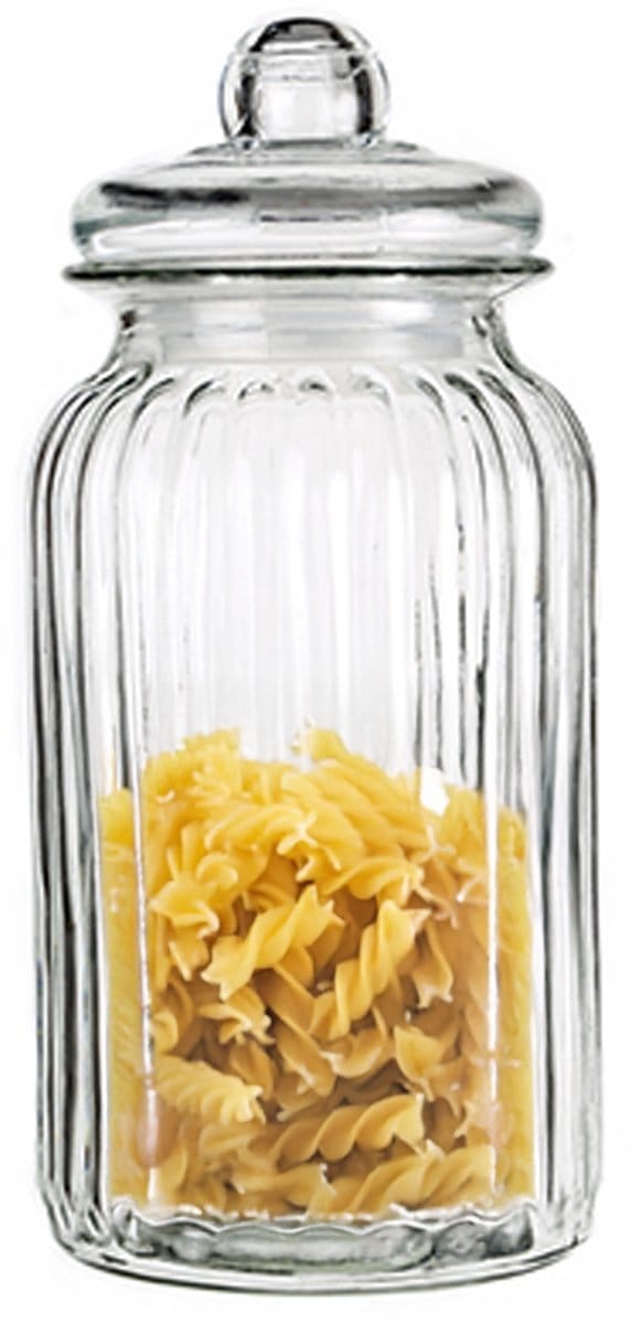 Alessandro Snoeppot/voorraadpot - met deksel - luchtdicht - glas - 3500 ml - D15 x H32 cm - koektrommel