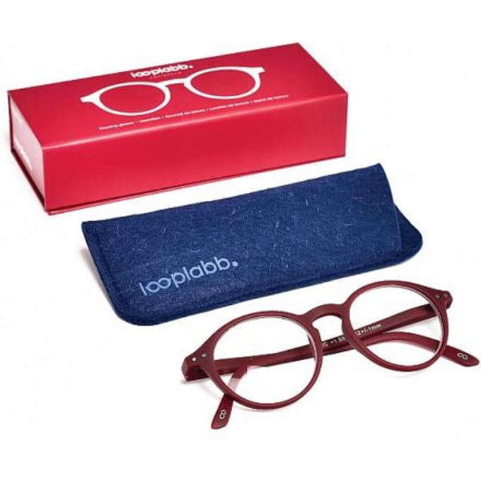 Looplabb leesbril sterkte +1,00 model faust bordeaux