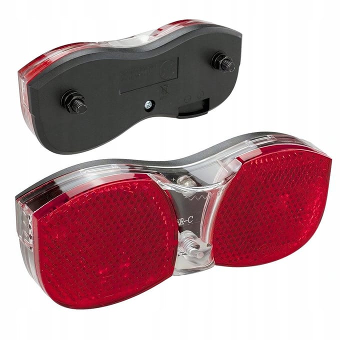 Achterlicht op bagagedrager XC-105 D - 6V 0.6W dynamo met reflector