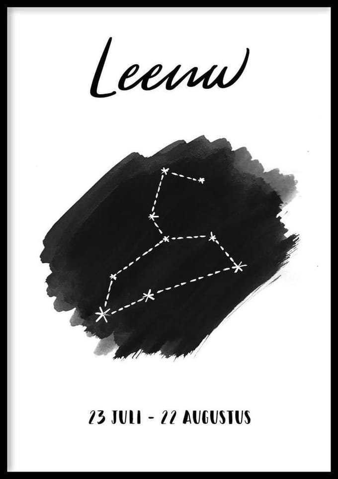 Sterrenbeeld leeuw Poster - 30x40cm – WALLLL