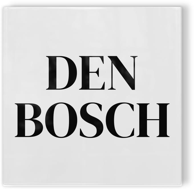 Tegeltje Den Bosch - wit zwart - tegeltje stad - tegeltje met tekst