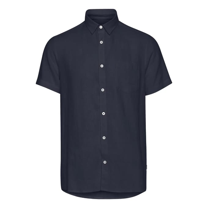 !Solid overhemd allan Donkerblauw-L