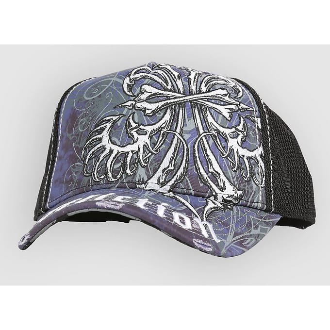 Affliction Skeleton Hat Cap blauw