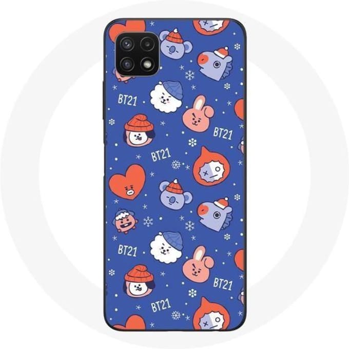 Coque pour Samsung Galaxy A22 5G BTS Bangtan Sonyeondan BT21 Noël 2023