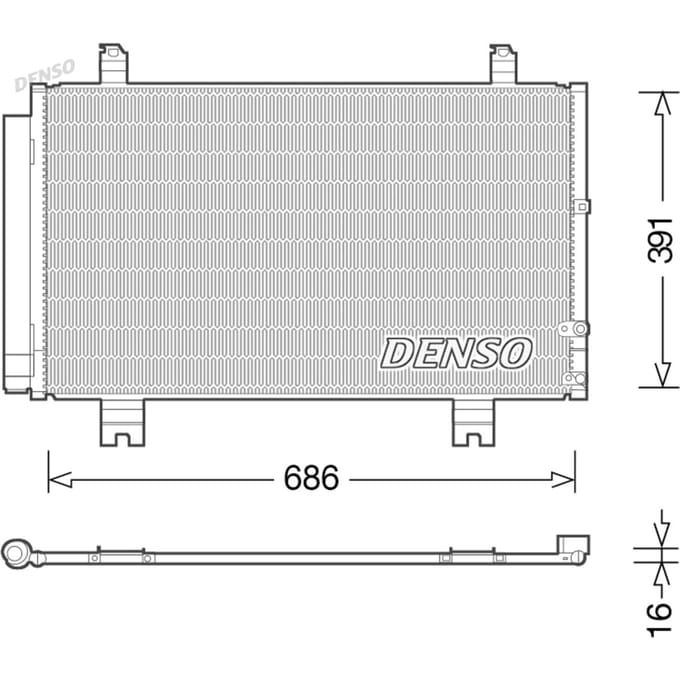 Condensator, airconditioning DENSO DCN51013