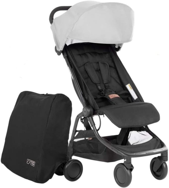 Reisbuggy - Compacte Kinderwagen - Reizen Met Kinderen - Ultra Lichtgewicht - Minder Dan 6kg - Zilver