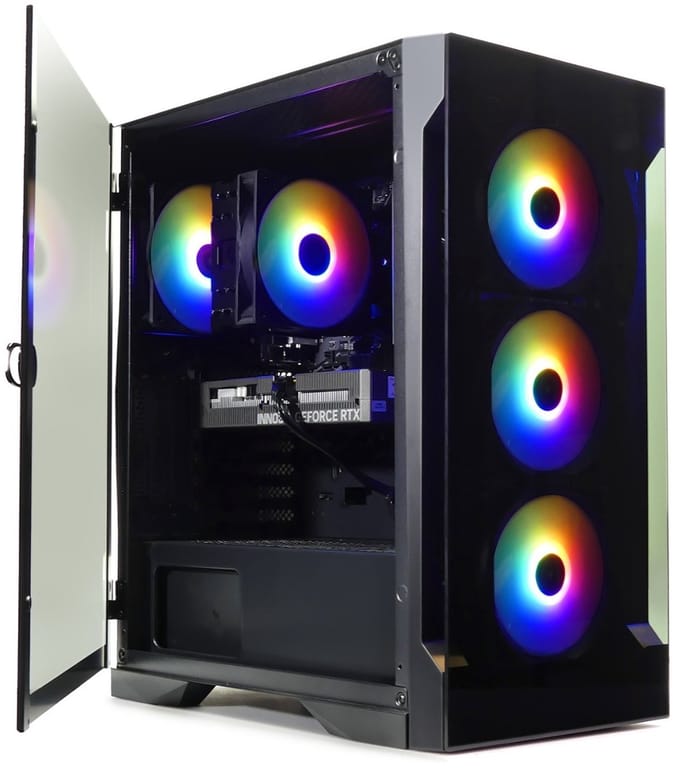 Intel i7 12700K 12-Core Game PC / RGB Computer - RTX 5060 8GB - 32GB RAM - 1TB M2.0 SSD - WIN11 PRO - Gamdias Talos E2 Elite
