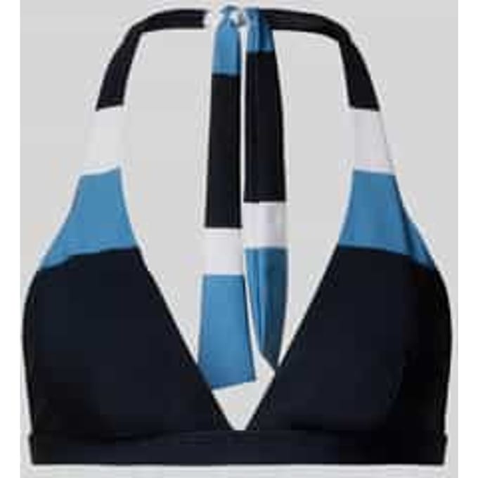 Bikinitop met labelopschrift model 'SUMMER STRIPES'