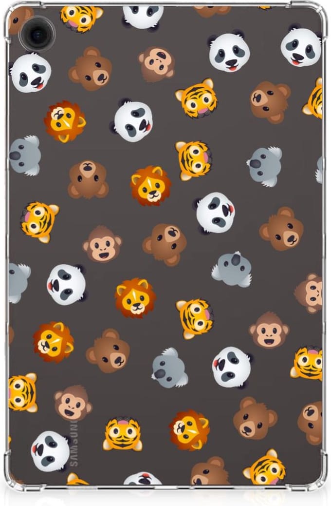 Hippe Hoes voor Samsung Galaxy Tab A9 Plus Dieren Emojis