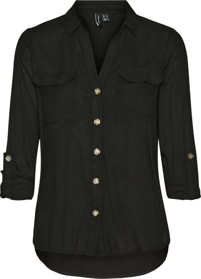 VERO MODA - VMBUMPY L/S SHIRT NEW WVN NOOS - Dames - Blouses