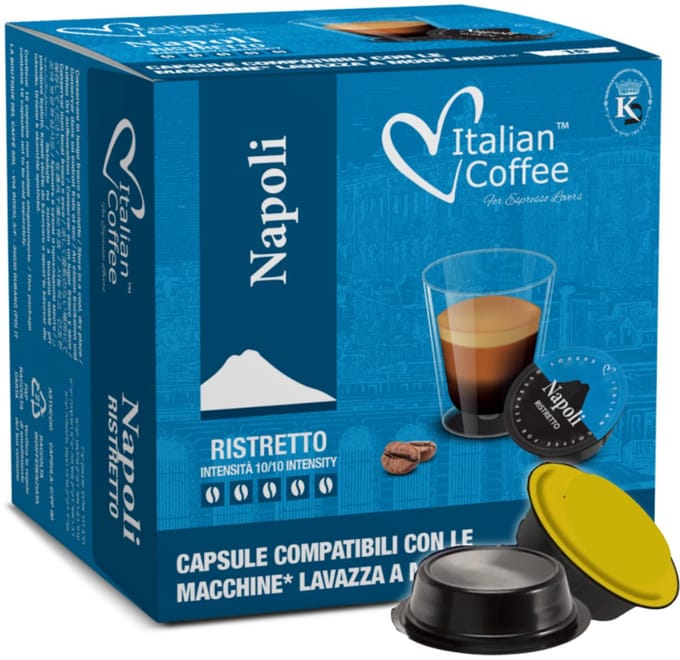 80 koffiecups compatibel Lavazza A Modo Mio - Caffè Napoli Ristretto Italian Coffee