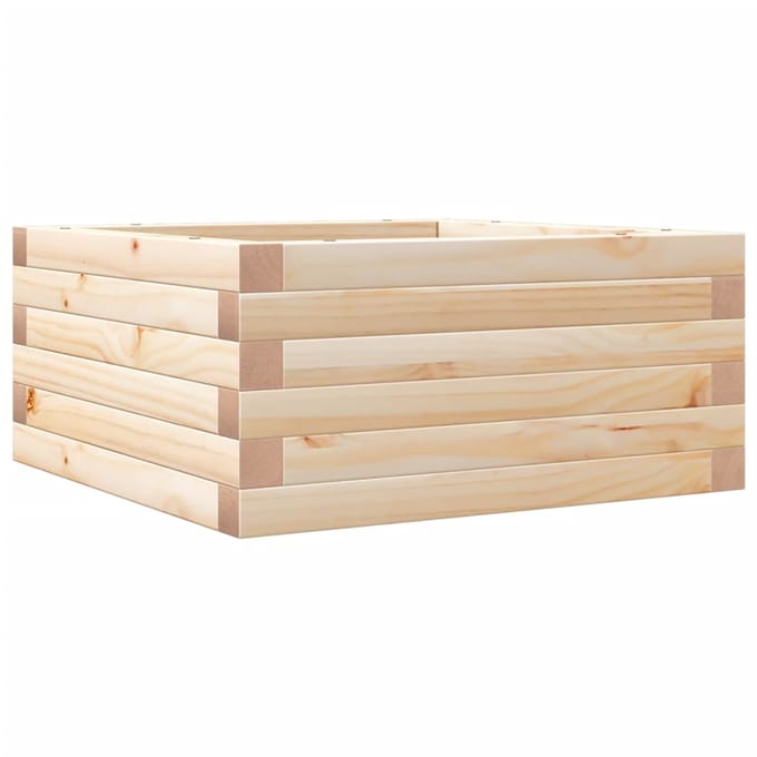 vidaXL - Plantenbak - 50x50x23 - cm - massief - grenenhout