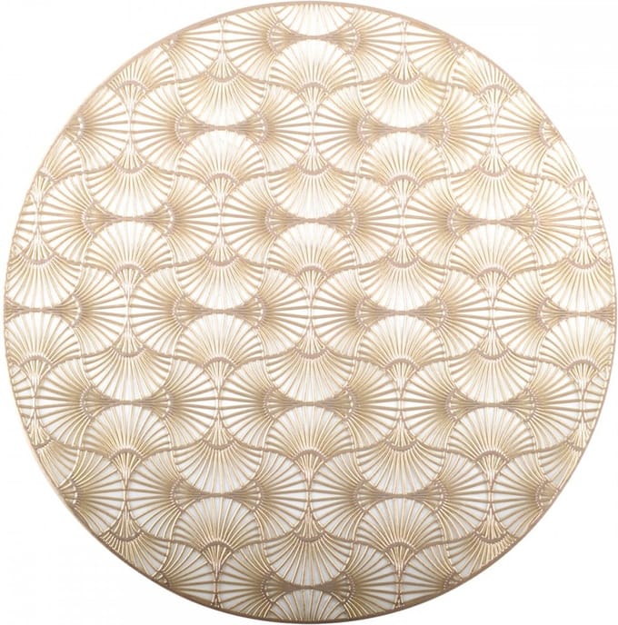 RONDE GOUDEN PLACEMAT GINKO 2 stuks