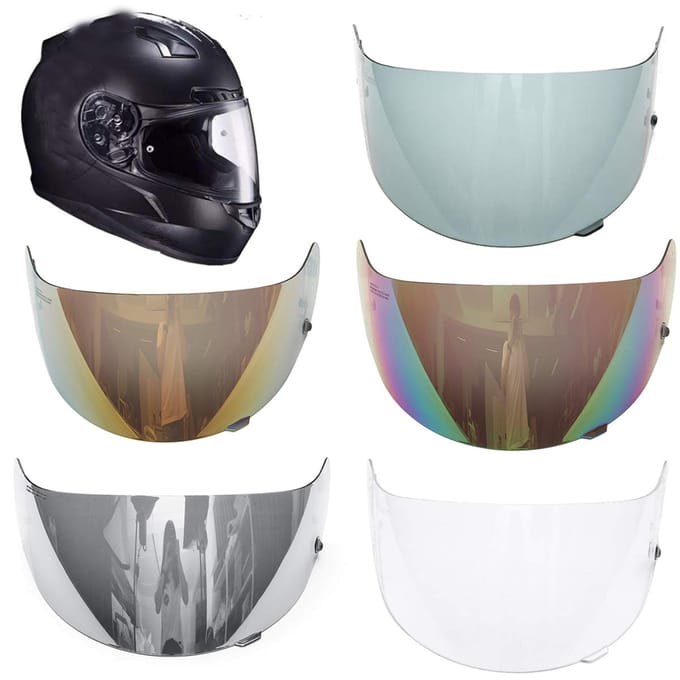TOOWOO Motorhelm Vizier voor HJC CS-R1, CS-R2, en CS-15 - Chroom gray