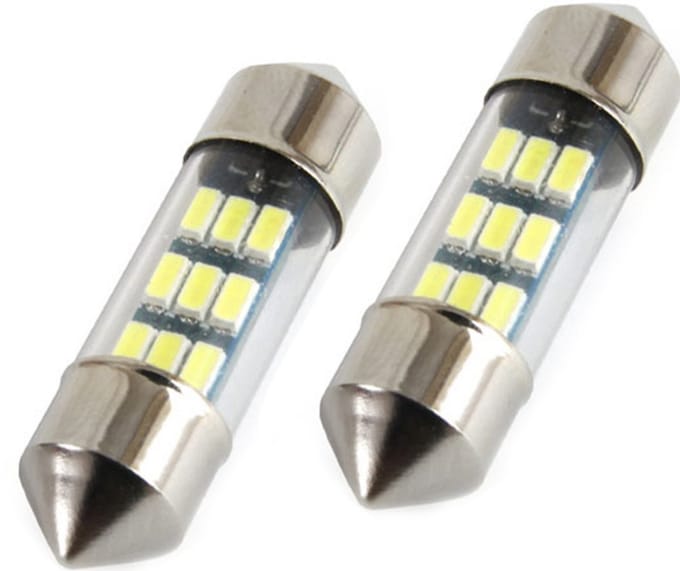 LED-autolampen C5W / C10W – 36 mm – wit licht 5600K – set van 2