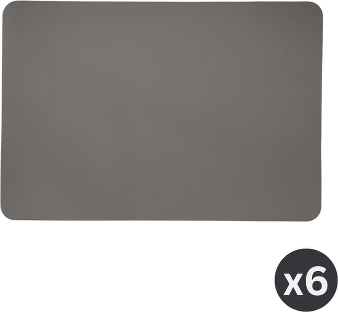 ZICZAC - Placemat TORILL - SET/6 - antislip achterkant - 30x45 cm - grijs