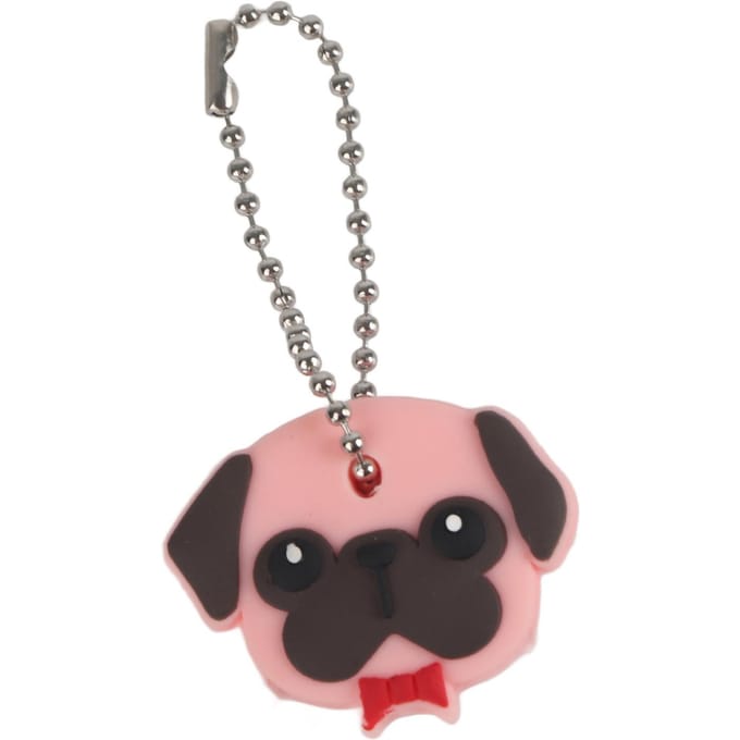 Chien Super Funky avec Nœud Papillon Rouge Touches de Clavier Identificateurs de Clés Cache-Clés gray