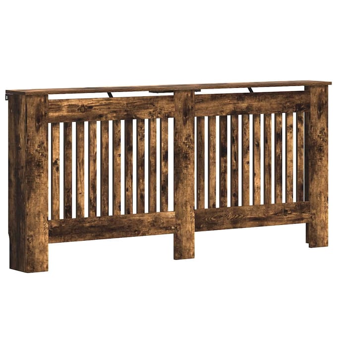 vidaXL Radiatorafdekking Gerookt eiken 172 x 19 x 81,5 cm Bewerkt hout