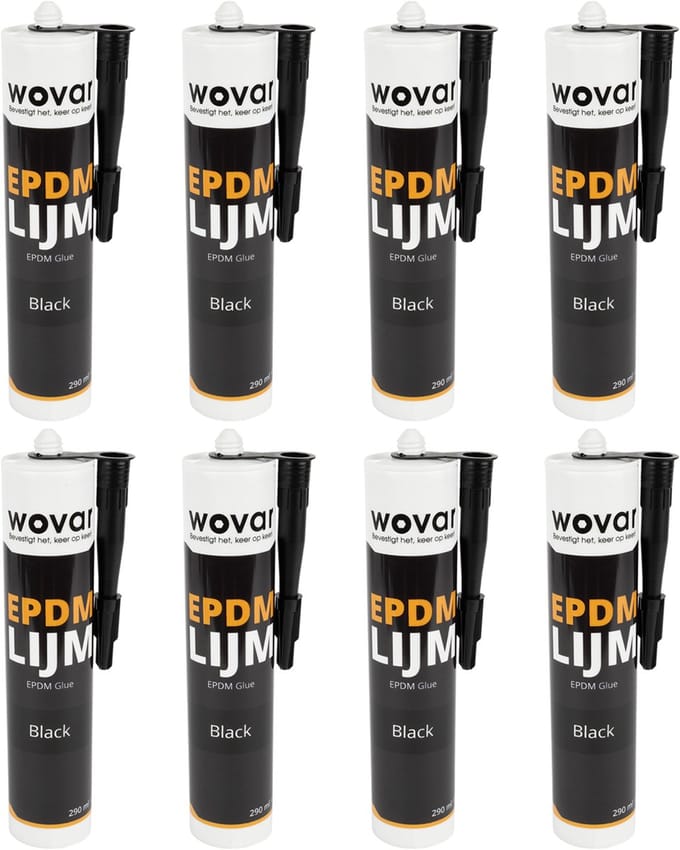 EPDM Lijm Kit Zwart Professioneel | Koker 290 ml | Doos 12 stuks