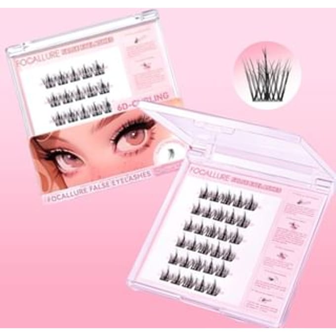 FOCALLURE - Glue-Free False Eyelash - CE04 #CE04 6D-Curling - 30 Clusters