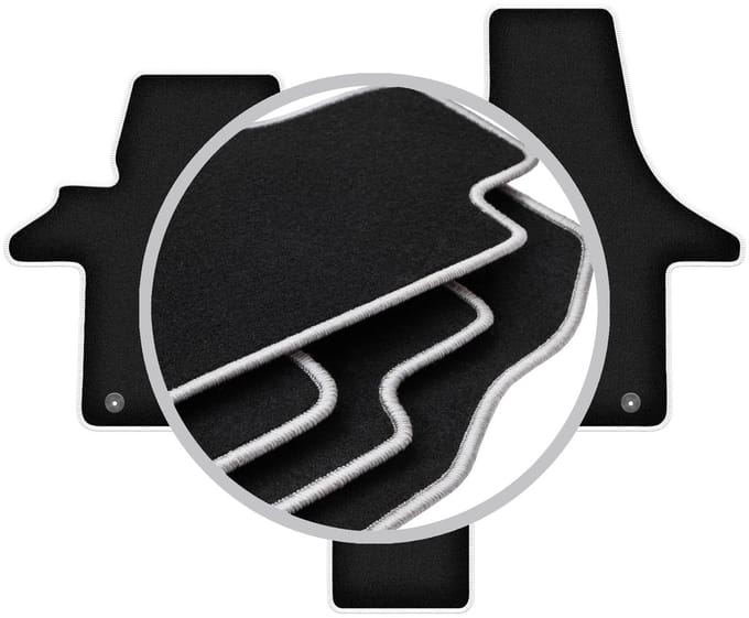 CARLUX-SILVER automatten voor: VW Transporter T5 Caravelle 2-zits (2003-2015)