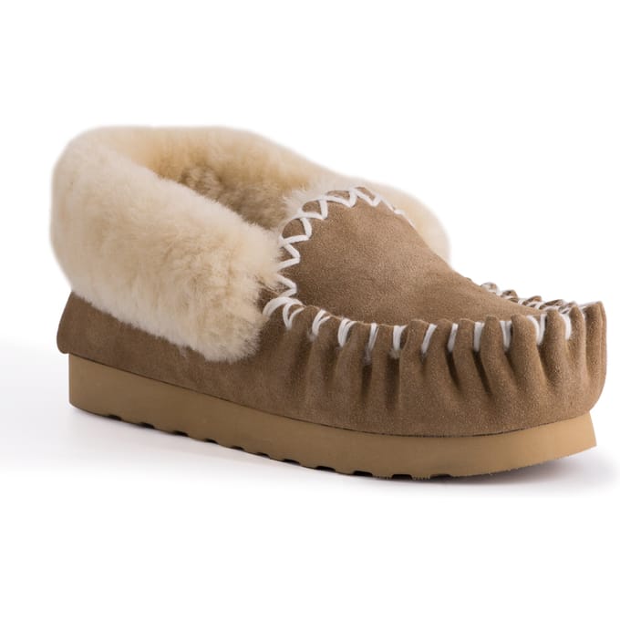 Aus Wooli Australia Hand Stitched Womens Schapenvacht Mocassin