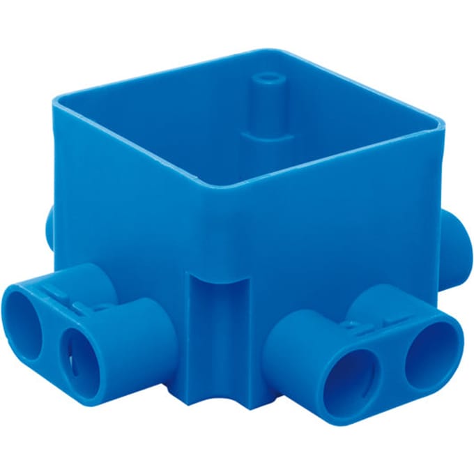 Vierkante Plafond Doos 55mm Met 8x16mm Inlaten - 7110.420 [2 Stuks]