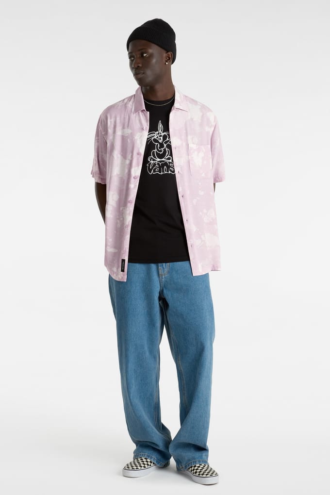 Vans  Camp Loose Collar Ss Woven Lavender/marshmallow Taglia: S | Camicie Casual Outlet | Uomo