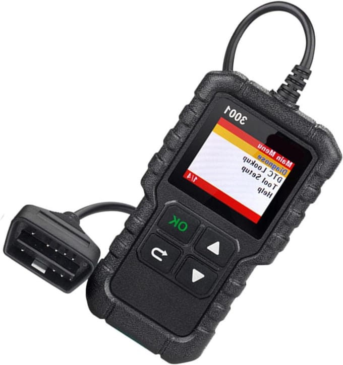 Auto Motor Codelezer - OBD2 Scanner - Motorfouten Identificeren - Ondersteunt Meerdere Talen - 27x15x4cm - Zwart
