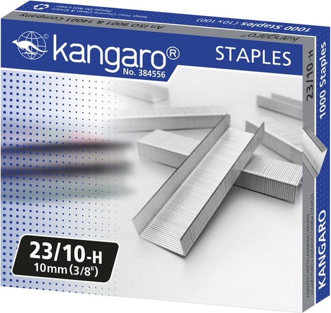 Kangaro nietjes - 23/10 - 10 mm - 50 vel - 1000 stuks