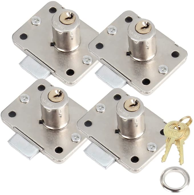 Cabinet Locks Set van 4 - Veiligheid en Privacy voor Meubels en Kasten